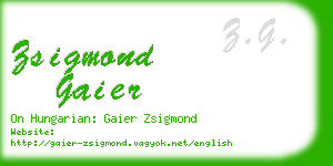 zsigmond gaier business card